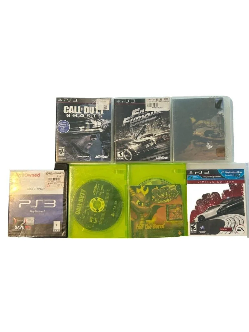 PS3 PlayStation 3 - Lot of 7 Games (Call of Duty, MotorStorm,SIMS) - READ BELOW